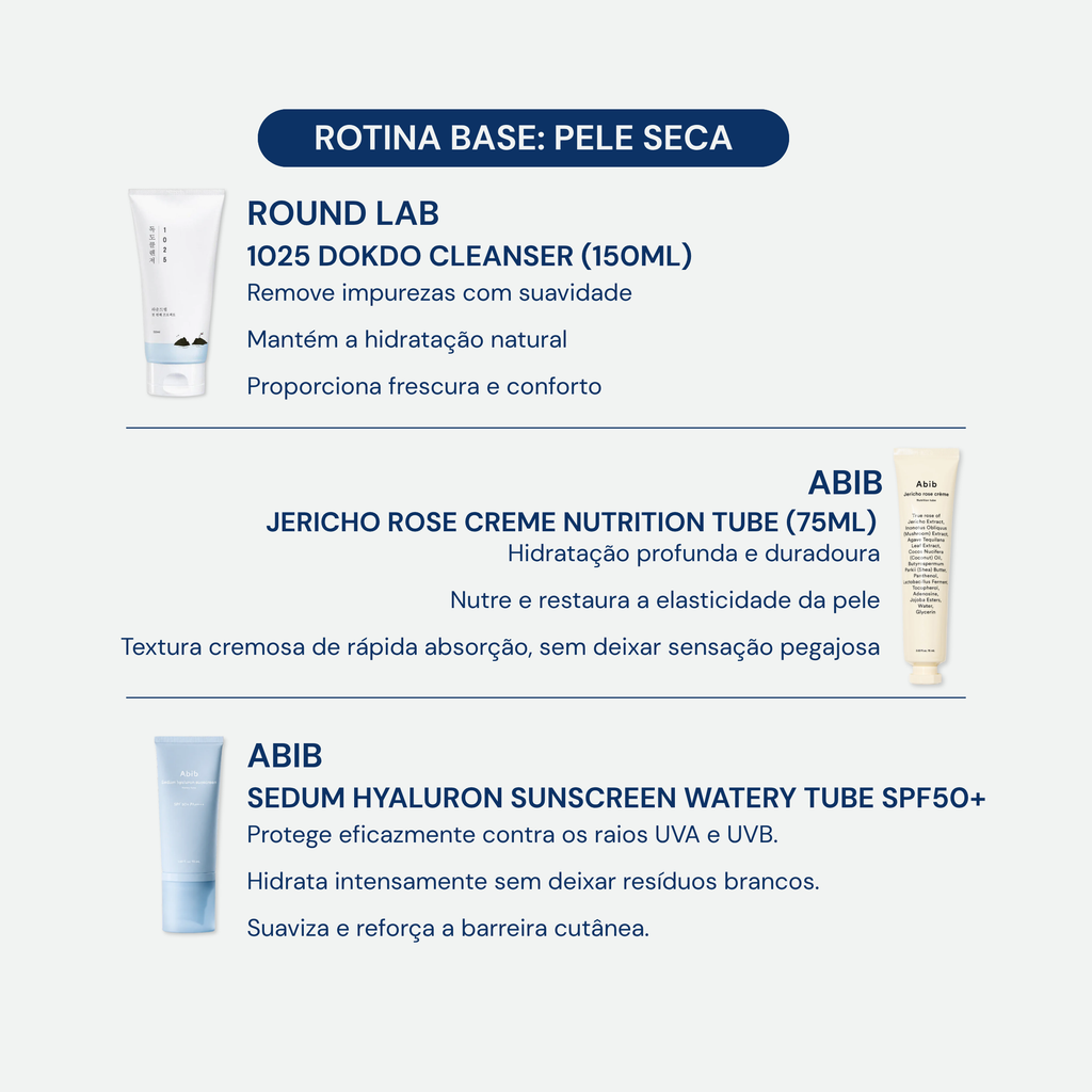 Rotina Base: Pele Seca