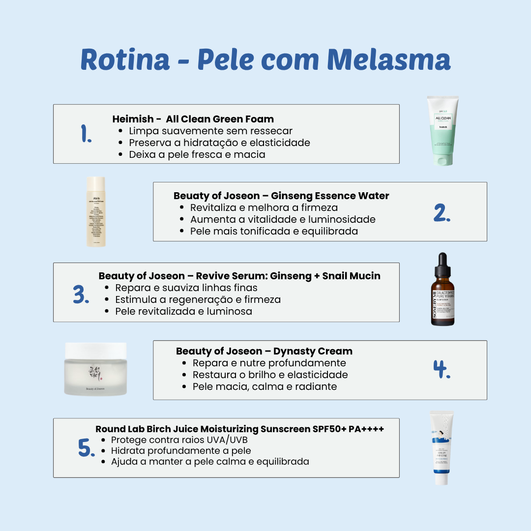 Rotina - Pele com Melasma