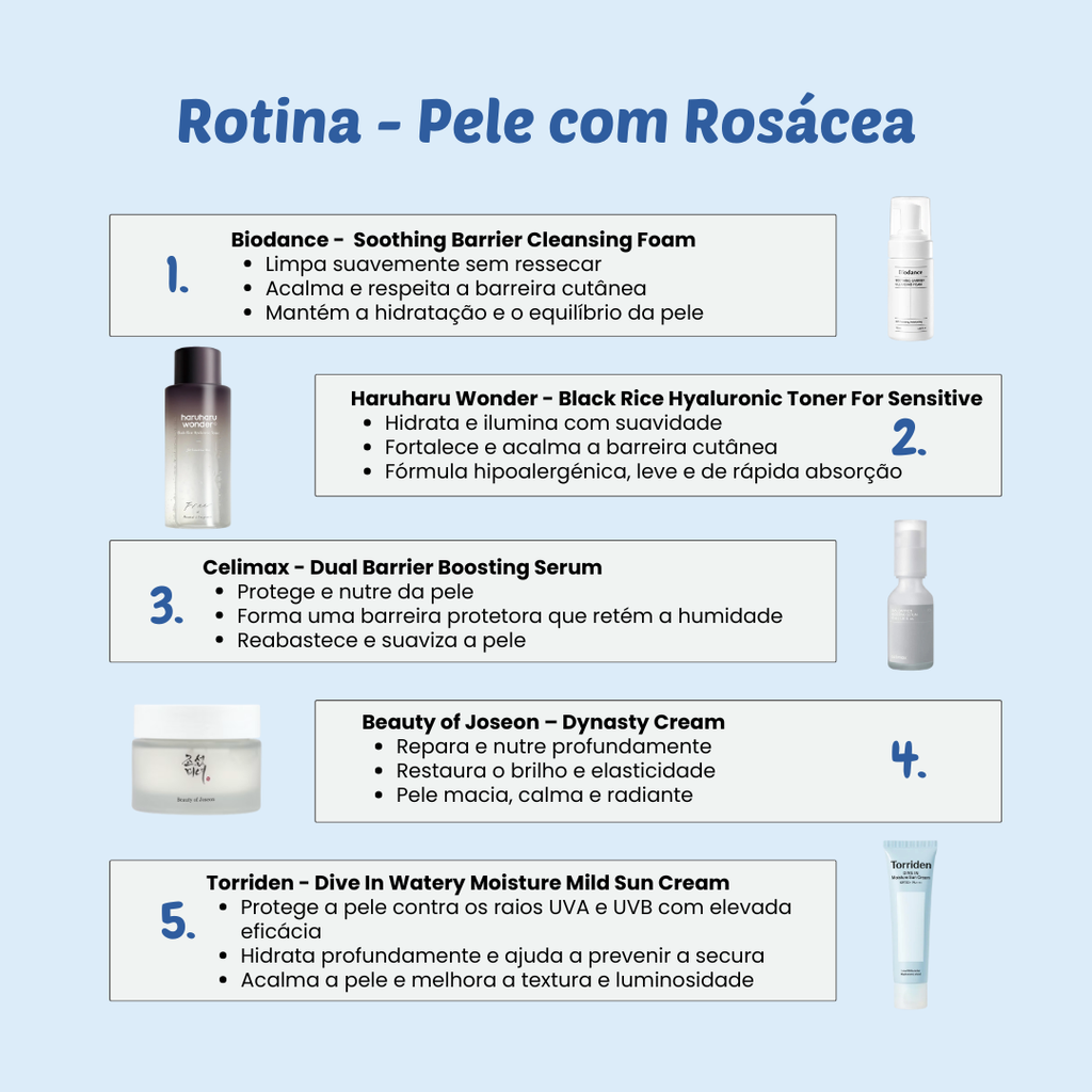 Rotina - Pele com Rosácea